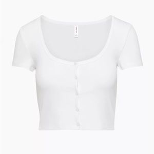 Aritzia Sunday Best white crop top Holly Top